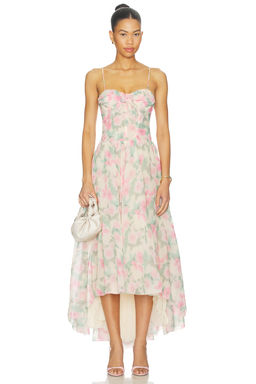 For Love & Lemons - Satin Burnout Maxi Dress