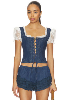 For Love & Lemons - Yasmin Lace Up Top