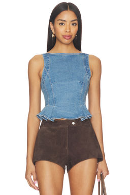 Free People - Sunfaded Denim Top