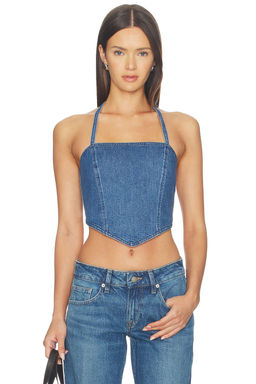 Good American - Denim Recess Top