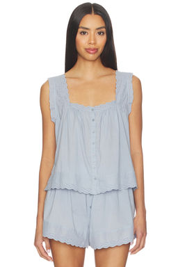 The Great - The Eyelet Tank Top