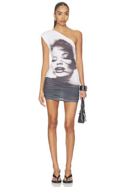 Jaded London - One Shoulder Graphic Dress
