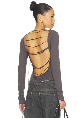 Jaded London - Sequin Trim V Neck Tee
