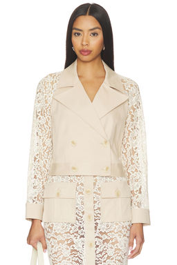 L'AGENCE - Novelle Lace Sleeve Trench
