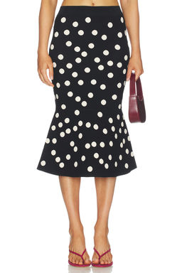 L'AGENCE - Mae Polka Dot Flare Skirt