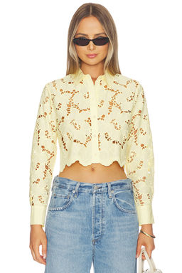 L'AGENCE - Seychelle Cropped Button Down Top