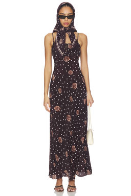 Leslie Amon - x REVOLVE Timeless Polka With Desert Roses With Head Scarf