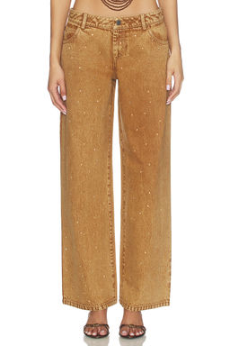 Leslie Amon - x REVOLVE Denim Rhinestone Festival Pants