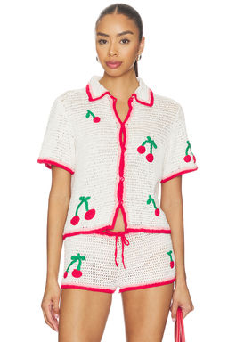 Leslie Amon - Ruby Crochet Shirt