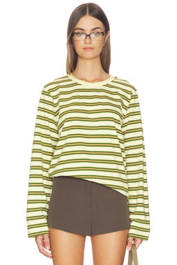 La Ligne - Striped Long Sleeve Boyfriend Tee