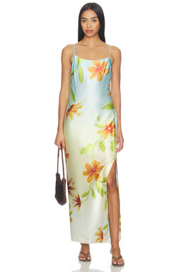 Milly - Lily Floral Satin Dress