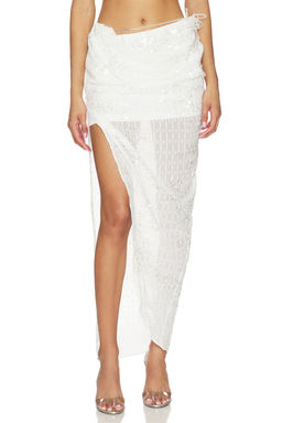 MARRKNULL - Beaded Midi Skirt
