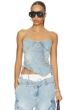 MARRKNULL - Asymmetrical Lace-Up Corset