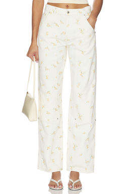 MSGM - Printed Straight Leg Jeans