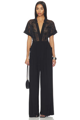 Norma Kamali - Geralyn Short Sleeve Jumpsuit