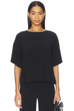 Norma Kamali - x Lifestyle Short Sleeve Boxy Tee (Black)
