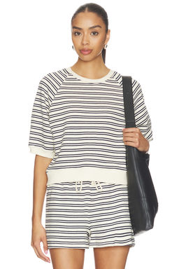 perfectwhitetee - French Terry Bubble Sleeve Sweatshirt