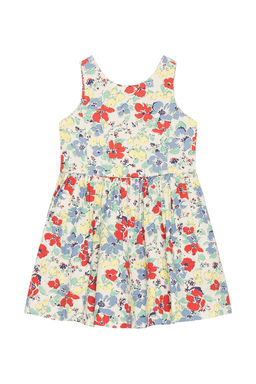 POLO RALPH LAUREN - Sleeveless Poplin Floral Printed Flare Dress