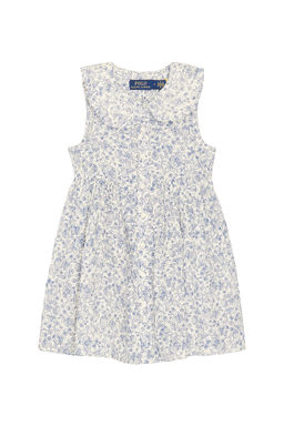 POLO RALPH LAUREN - Sleeveless Cotton Floral Button Shirt Dress