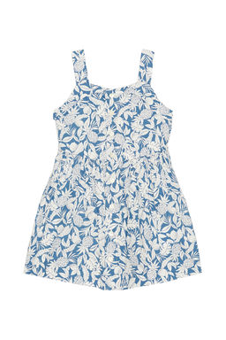 POLO RALPH LAUREN - Sleeveless Cotton Pineapple Printed Day Dress