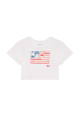 POLO RALPH LAUREN - Short Sleeve Jersey Knit Flag Boxy T-shirt