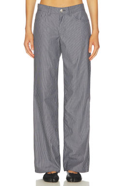 Rag & Bone - Saige Low-Rise Stripe Poplin Pant