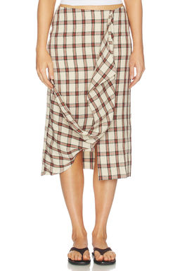 Rohe - Draped Check Skirt