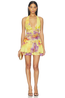 Runaway The Label - Xylia Halter Low Plunge Mini Dress