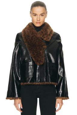 REVOLVE x JJ - Pu Leopard Print Jacket
