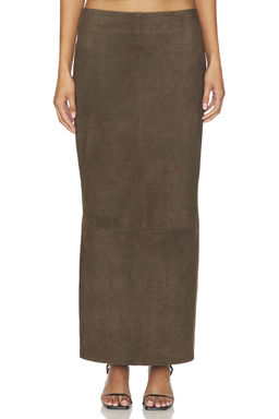 St. Agni - Suede Column Skirt