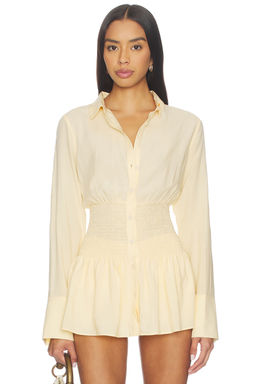 SEVEN WONDERS - Adora Long Sleeve Shirred Shirt