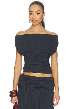 SEVEN WONDERS - Avanni Off Shoulder Ruched Top
