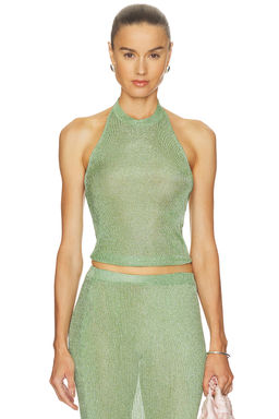 Ser.O.Ya - Minnie Metallic Knit Halter Top