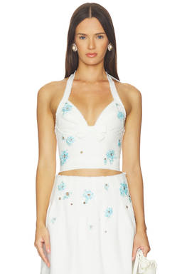 Shushu/Tong - Halter Bow Tie Cami Top