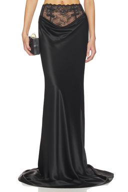 SAU LEE - Lila Satin Skirt
