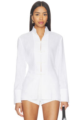 SAU LEE - Martina Linen Top