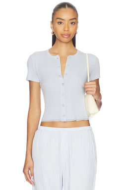 SABLYN - Adelaide Slim Short Sleeve Cardigan With Lace