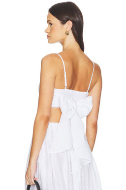 Susana Monaco - Solid Linen Tie Back Top