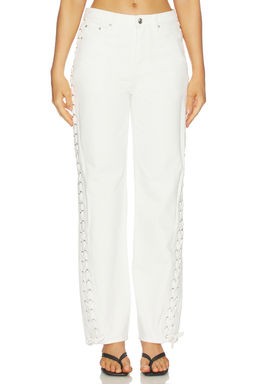 ROTATE - Loose Fit Laced Jeans
