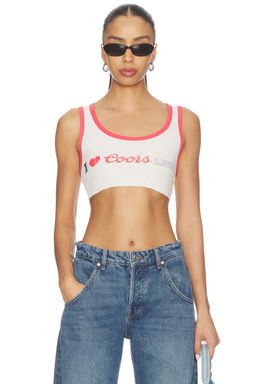 The Laundry Room - I Heart Coors Light Super Crop Rib Tank Top