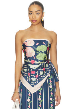 Verandah - Lotus And Mallipoo Scarf Blouse