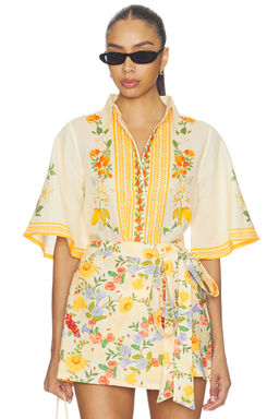 Verandah - Floral Bell Sleeve Shirt