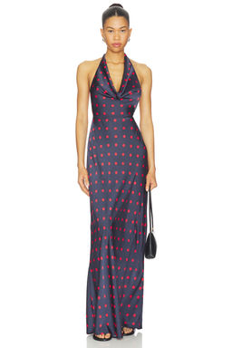 Weworewhat - Cowl Halter Maxi Dress