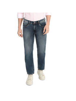 Park Avenue - Slim Fit Dark Blue Cotton Blend Jeans