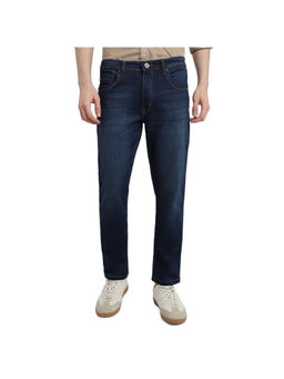Raymond - Slim Fit Dark Blue Cotton Blend Jeans