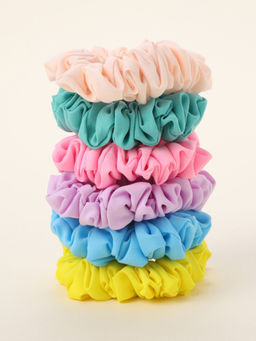 Choko - Solid Colour Scrunchies (Pack of 6)