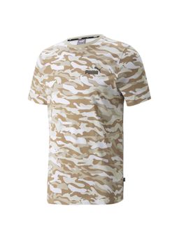 Puma - ESS Camo AOP Mens Beige T-Shirts