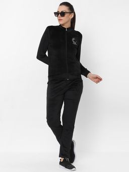 Sweet Dreams - Women Solid Track Suit Black