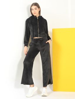 Sweet Dreams - Women Solid Tracksuit Black