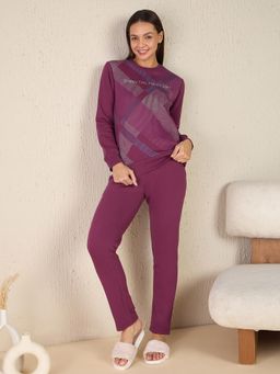 Sweet Dreams - Women Printed Track Suit Purple